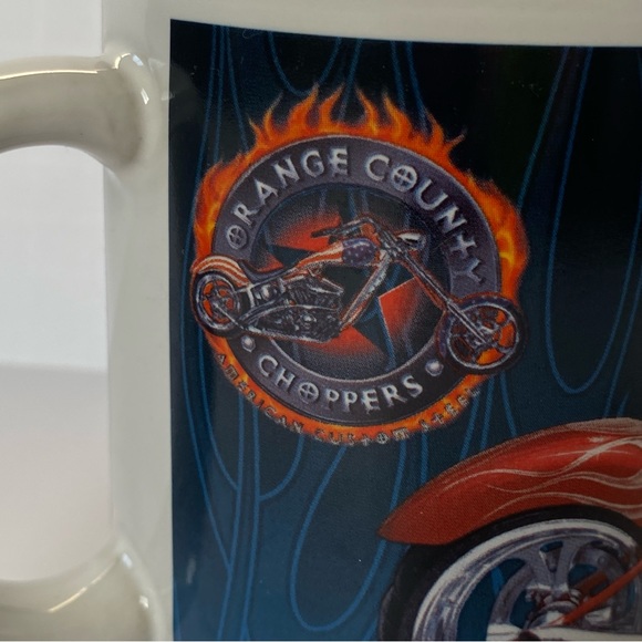 Orange County Choppers Mug Motorcycle American Custom Steel Chrome EUC - Picture 2 of 14